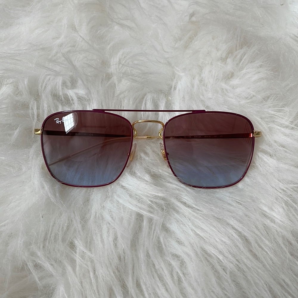 Purple and Gold Gradient Rayban Sunglasses